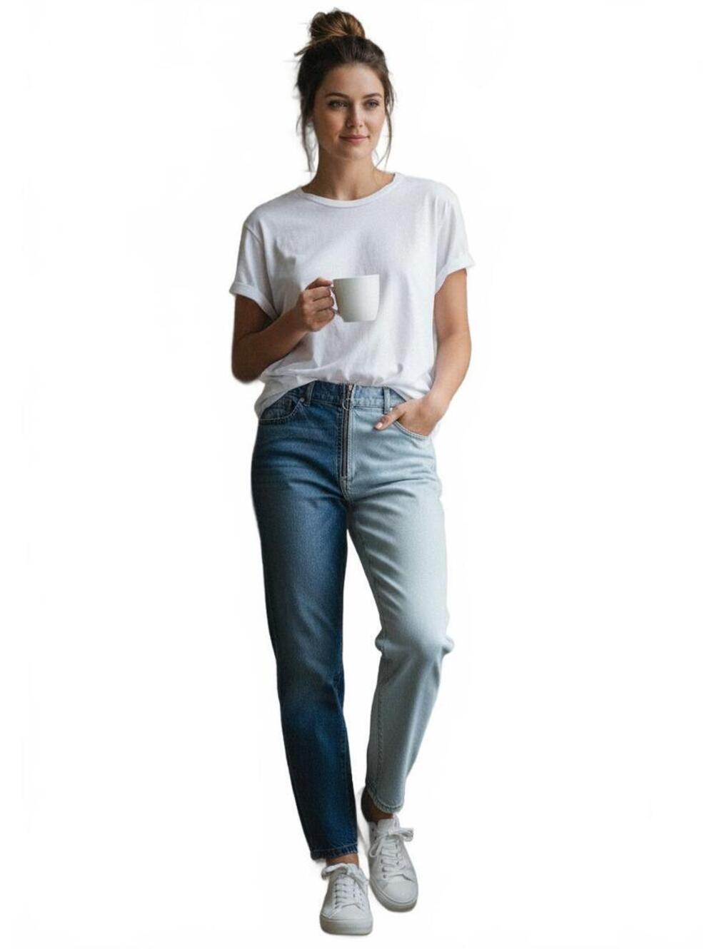 Revice Women’s Size 28 Two-Tone Zip Front Skinny Jeans Y2K